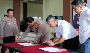 KALLA Bersama Kapolda Sulsel Teken MoU untuk Program Pengaspalan Mako Ditsamapta