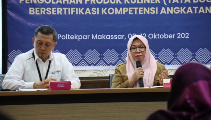 Poltekpar  Bersama Dinas Koperasi Makassar Gelar Pelatihan Skill Training Gratis Dalam Pengolahan Produk KulinerBERSERTIFIKASI