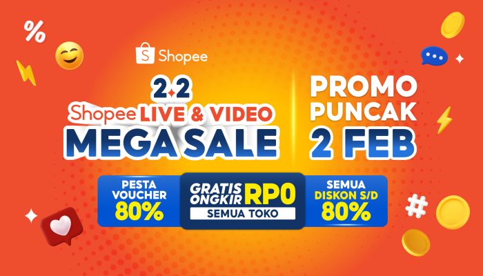 Cek di Sini, Kejutan Shopee Live dan Video Mega Sales 2.2