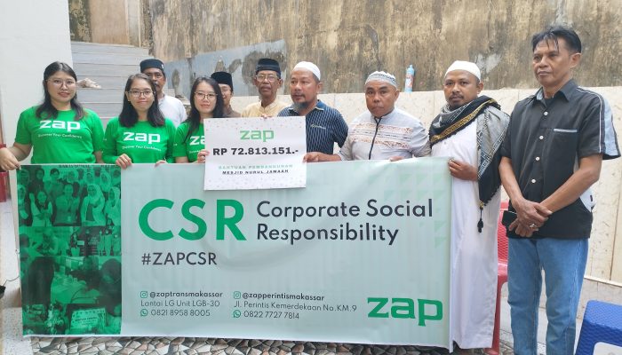 Zap Makassar Gelar Kegiatan CSR di Masjid Nurul Jamaah Malengkeri