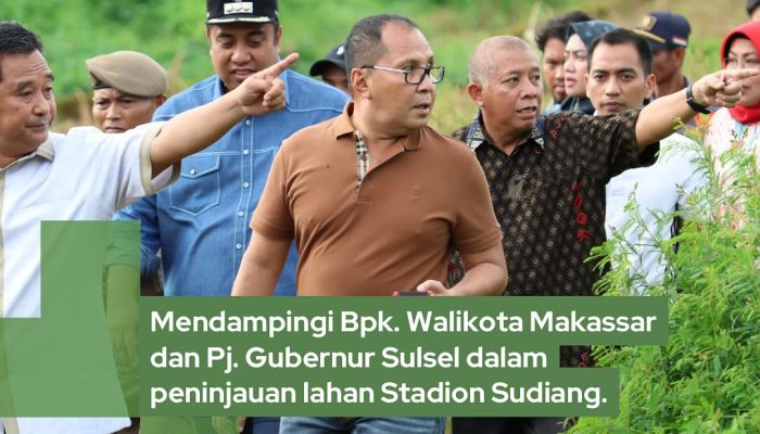 Kepala Bappeda Makassar Dampingi Walikota dan Gubernur Tinjau Lokasi Pembangunan Stadion Bertaraf Internasional