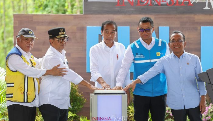 Presiden Jokowi Tandai Pembangunan PLN Hub, Pusat Ekosistem Transisi Energi dan Layanan Digital di Jantung IKN