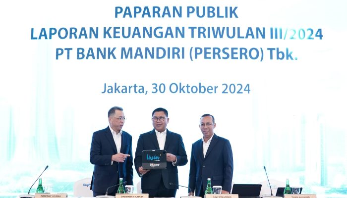 Dorong Ekonomi Nasional, Bank Mandiri Catat Penyaluran Kredit Rp 1.590 Triliun di Kuartal III 2024